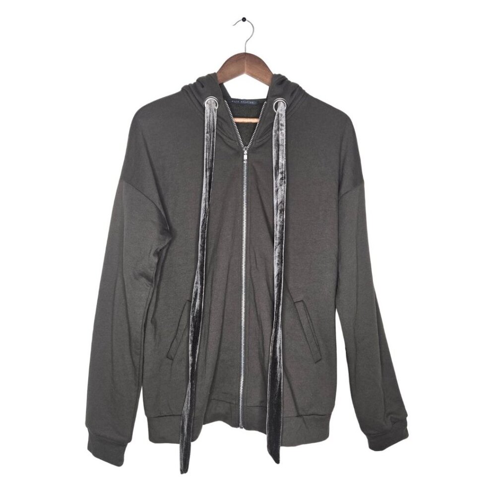 Ecru Studios Military Green Zip up Hoodie